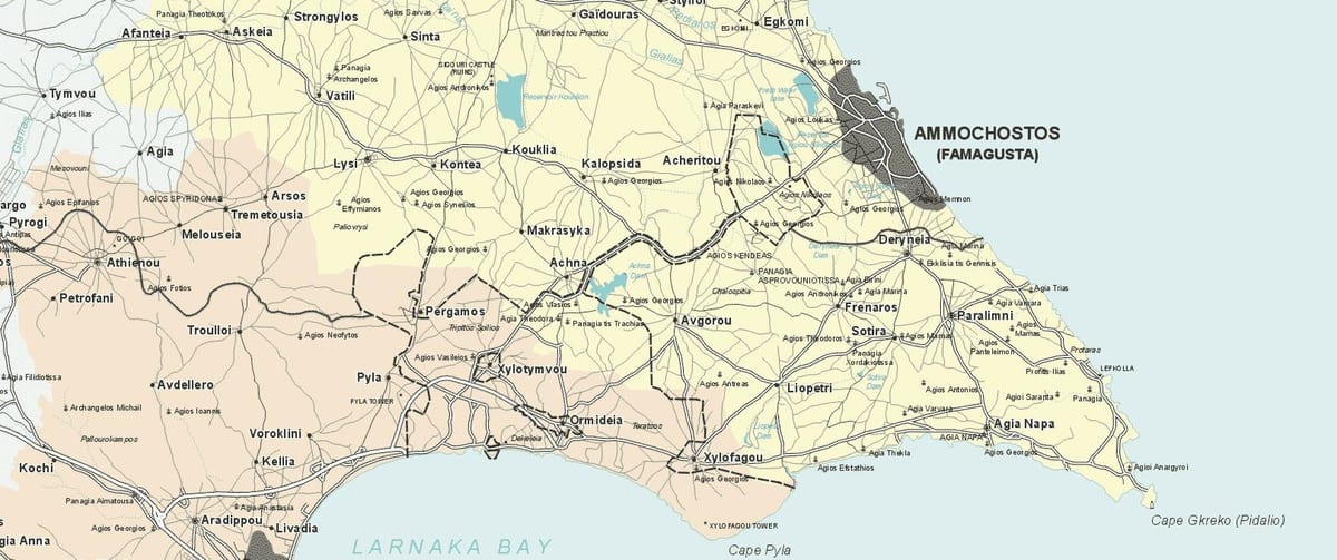 வரைபடம் சைப்ரஸ் protaras